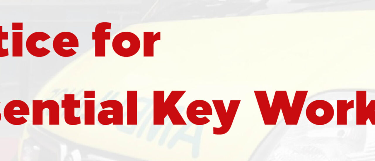 Notice for Essential Key Workers Image